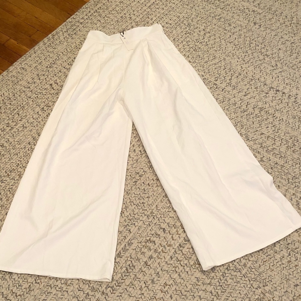White Palazzo Pants - Picture 4 of 5
